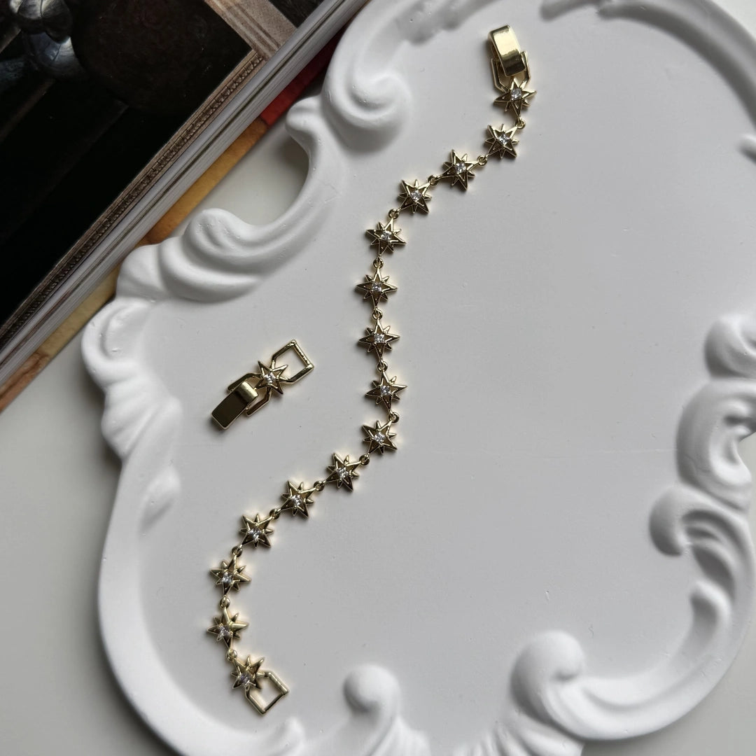 Luxury Kuzey Yıldızı Zirkon Taşlı Bileklik