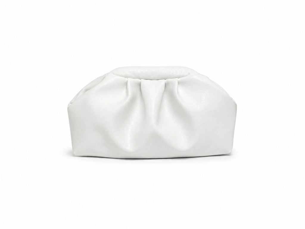 Aura Mini Beyaz Clutch Omuz ve Çapraz Çanta