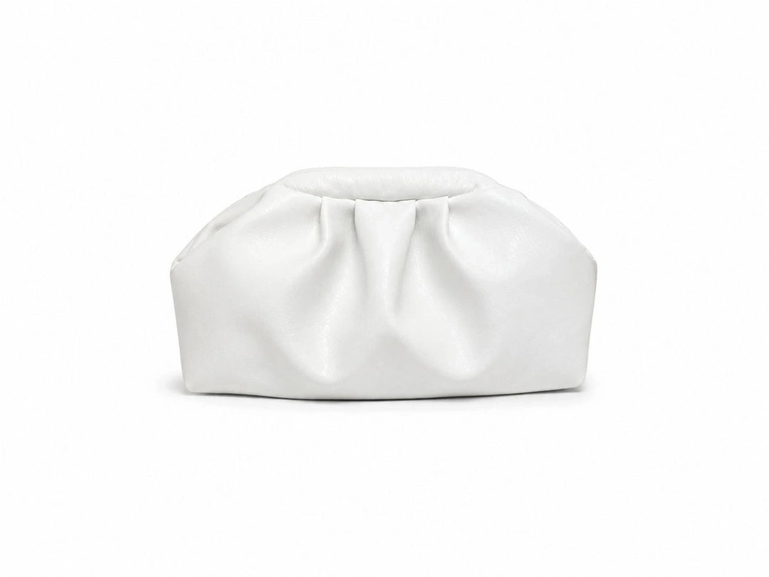 Aura Mini Beyaz Clutch Omuz ve Çapraz Çanta