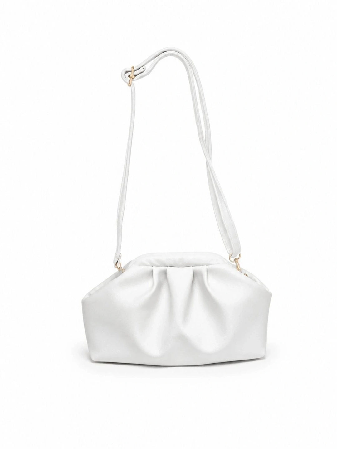 Aura Mini Beyaz Clutch Omuz ve Çapraz Çanta