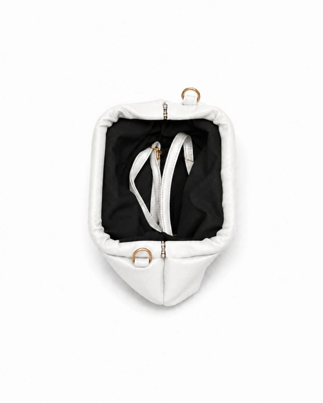 Aura Mini Beyaz Clutch Omuz ve Çapraz Çanta