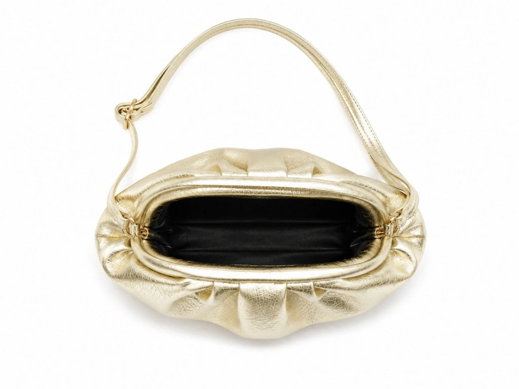 Aura Mini Gold Clutch Omuz ve Çapraz Çanta
