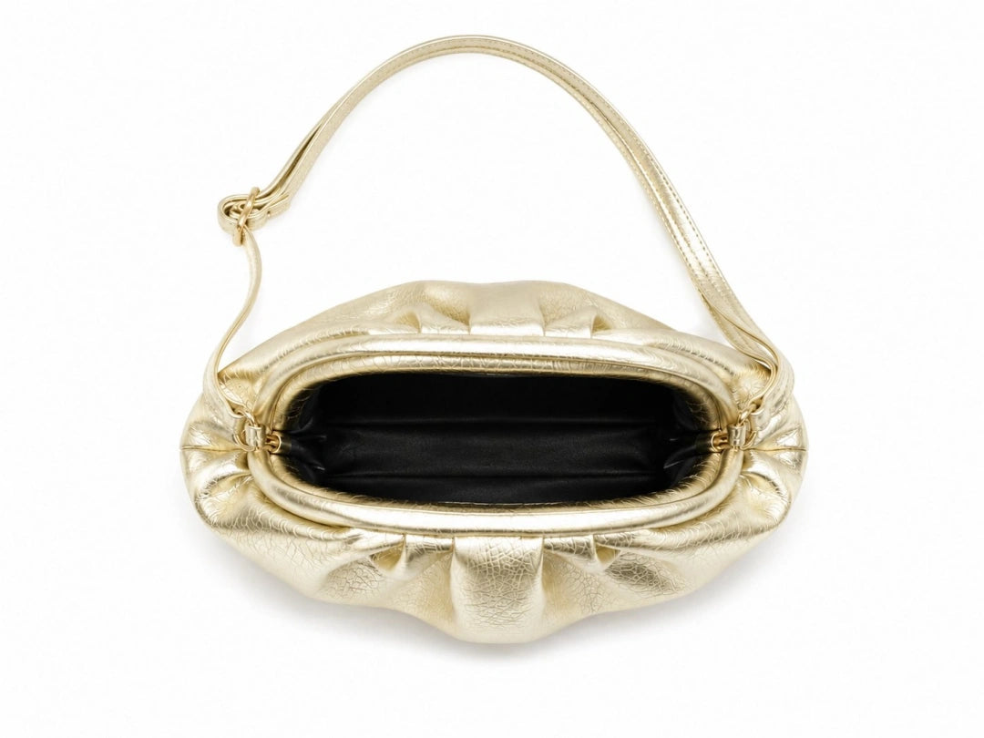 Aura Mini Gold Clutch Omuz ve Çapraz Çanta