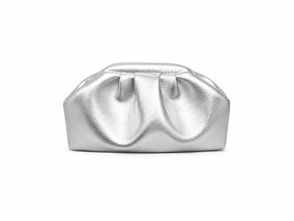 Aura Mini Silver Clutch Omuz ve Çapraz Çanta