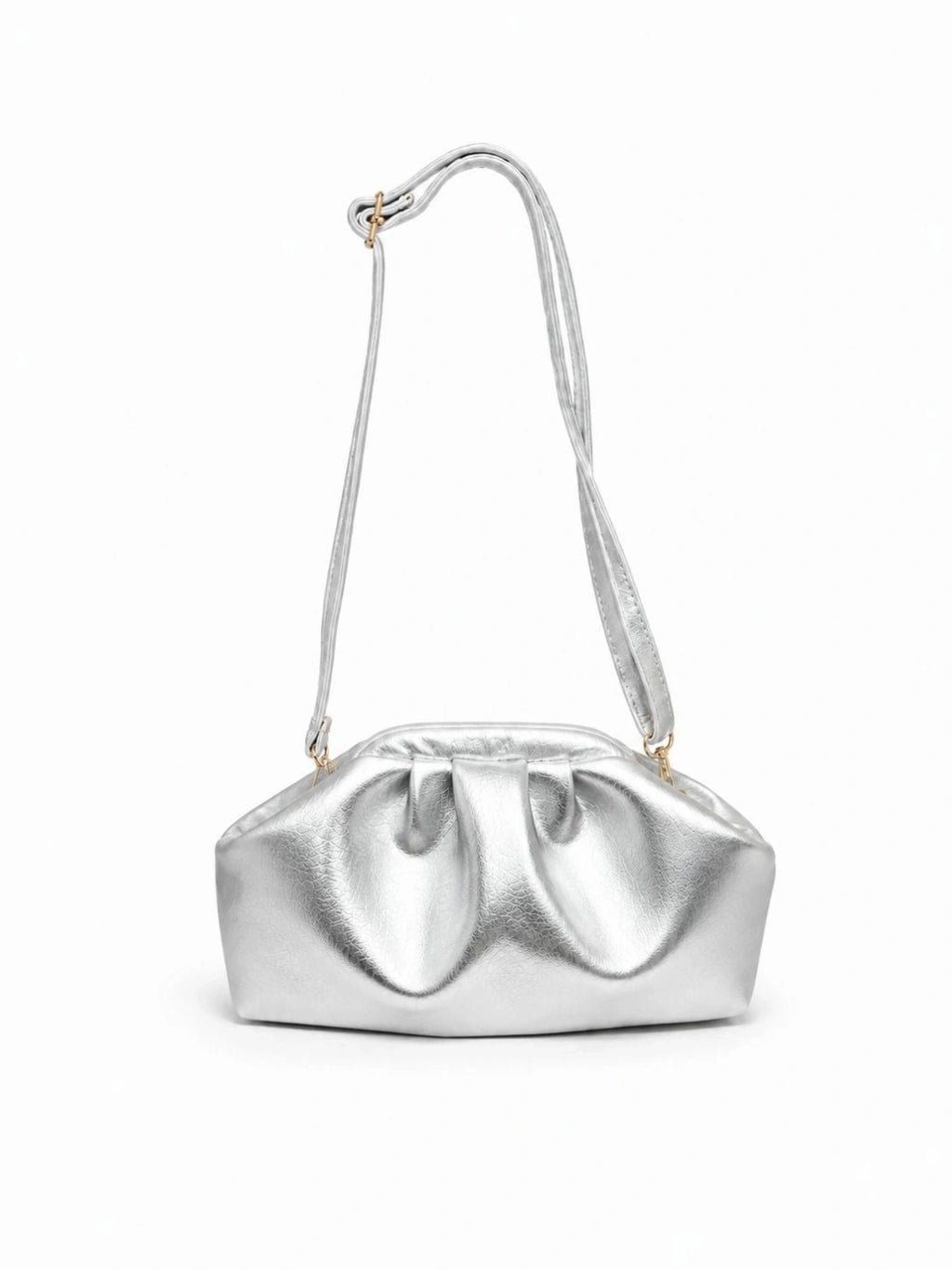 Aura Mini Silver Clutch Omuz ve Çapraz Çanta