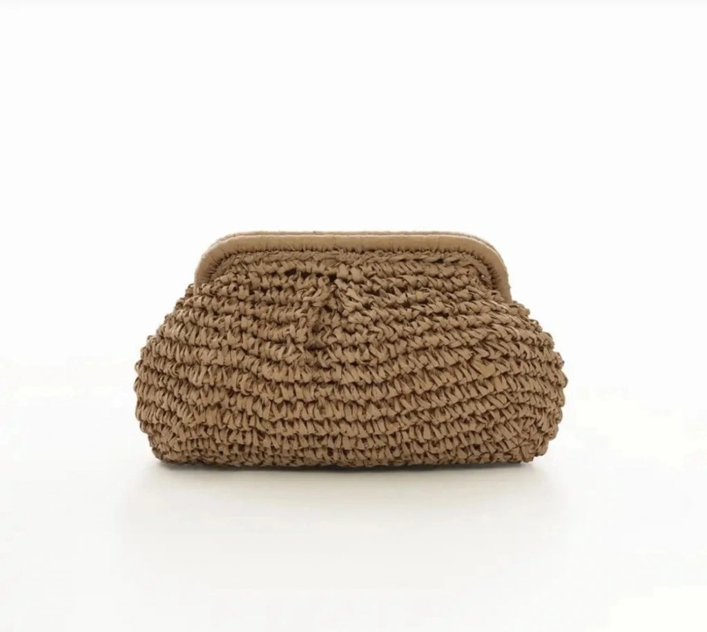 Mng Model Rattan Clutch Çanta