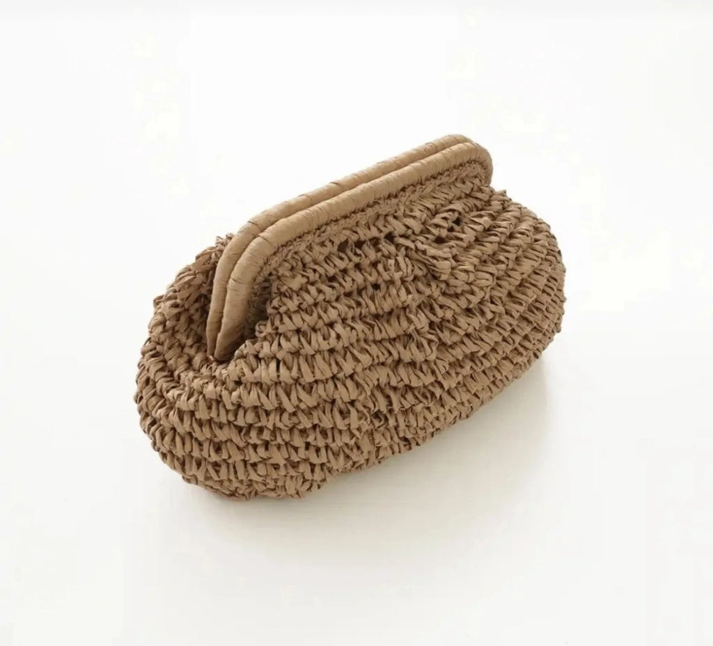 Mng Model Rattan Clutch Çanta