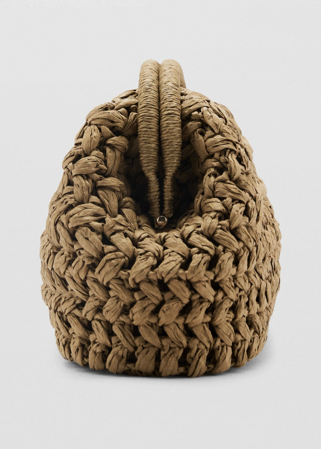 Camel Hasır Mng Clutch Çanta