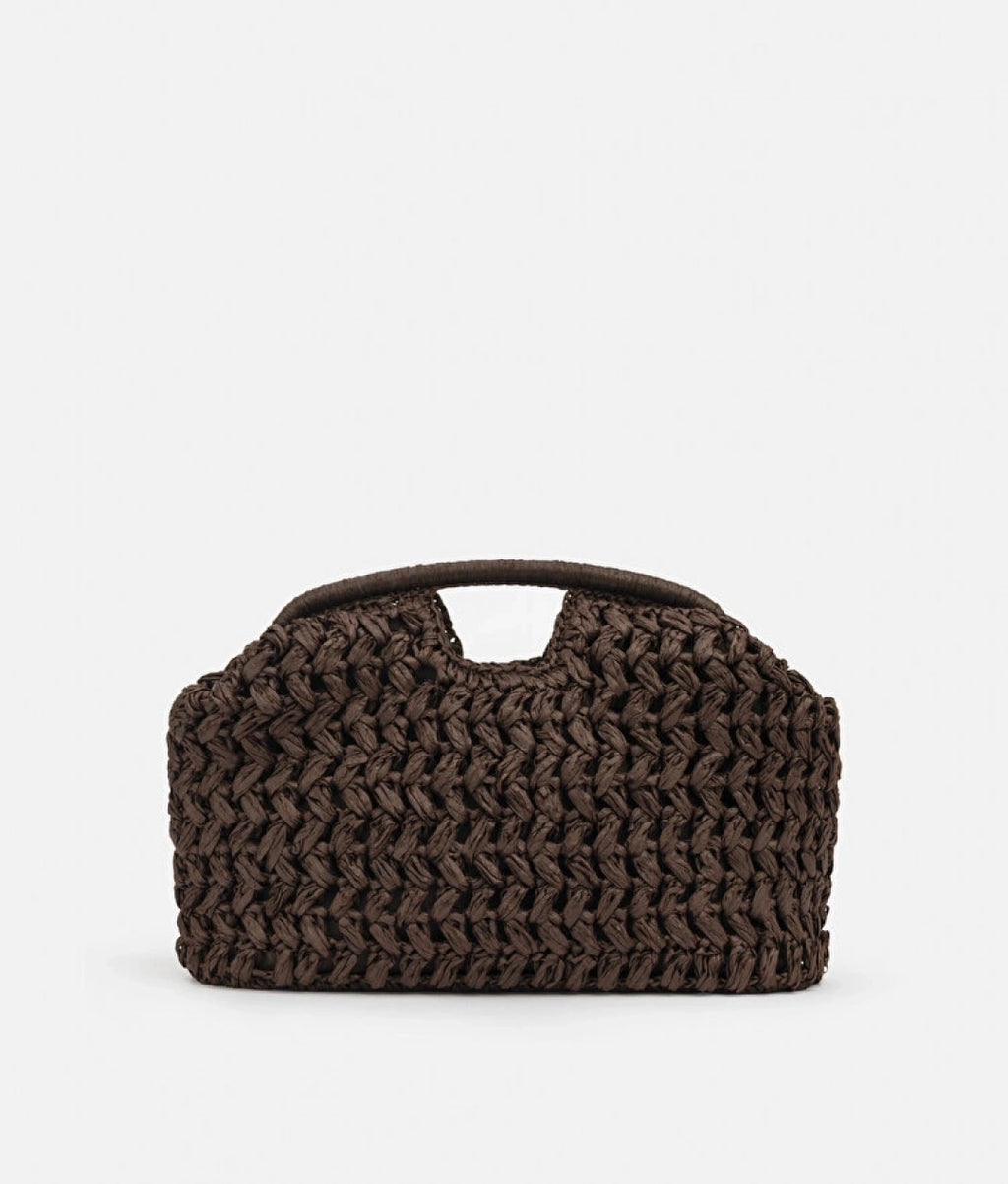 Acı Kahve Hasır Mng Clutch Çanta