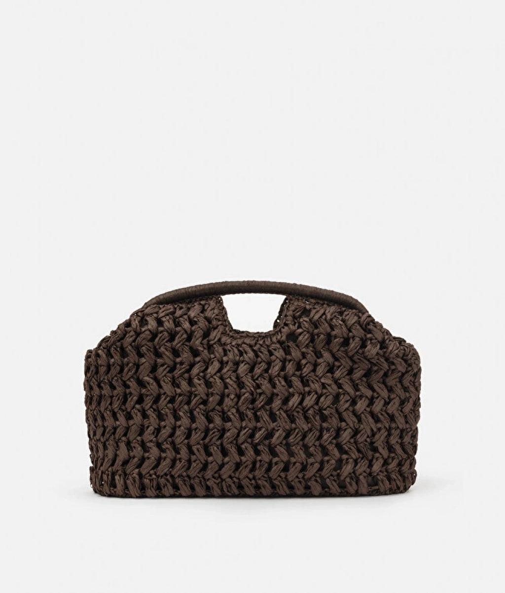 Acı Kahve Hasır Mng Clutch Çanta